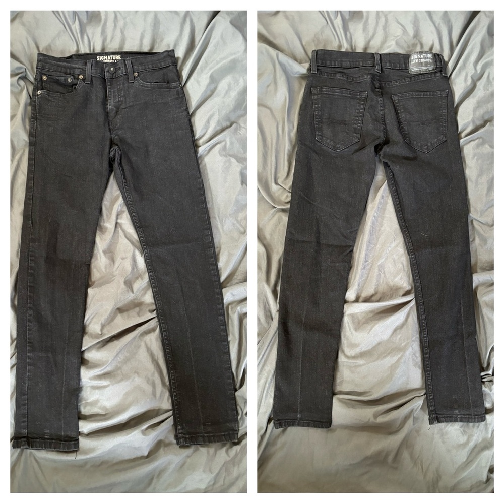Signature by Levi, S37 skinny black jeans 28x30